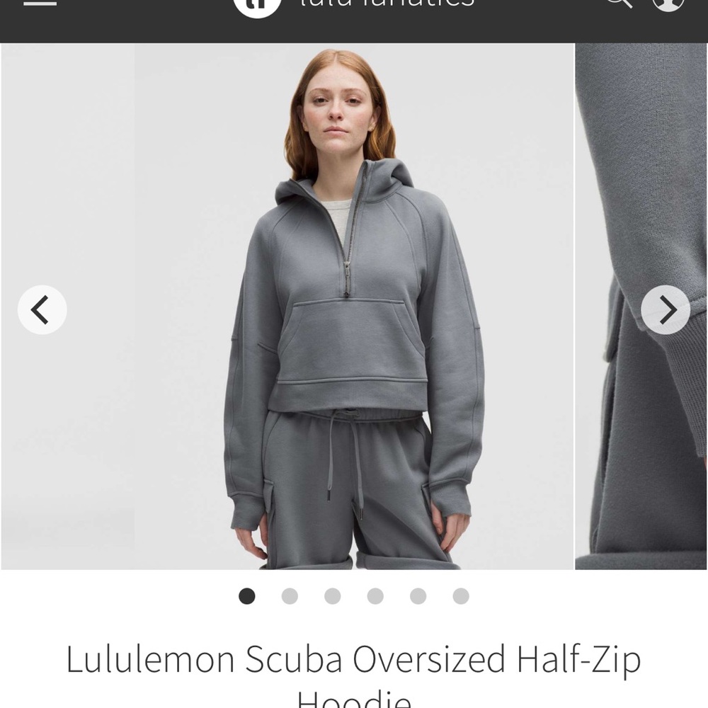 Lululemon Scuba Oversized Half-Zip Hoodie Solar Grey NWT size XS/S